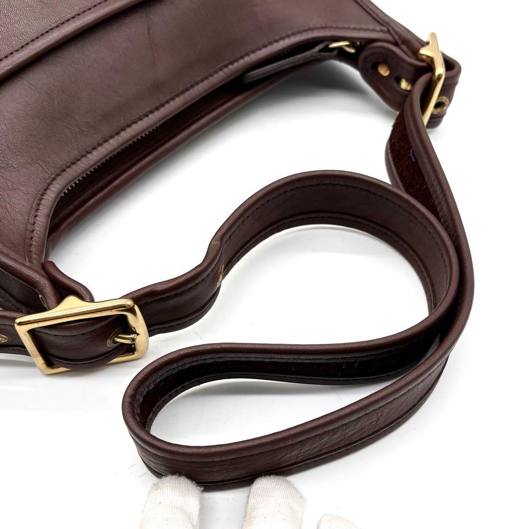 美品✨オールドコーチ ショルダーバッグ レザー ブラウン 9966 ゴールド金具