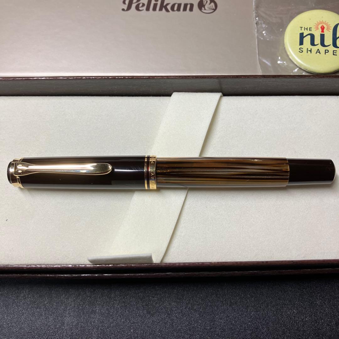 ペリカンM400SE 茶縞　Ｂ(太字) 小太刀仕様　試し書きのみ使用