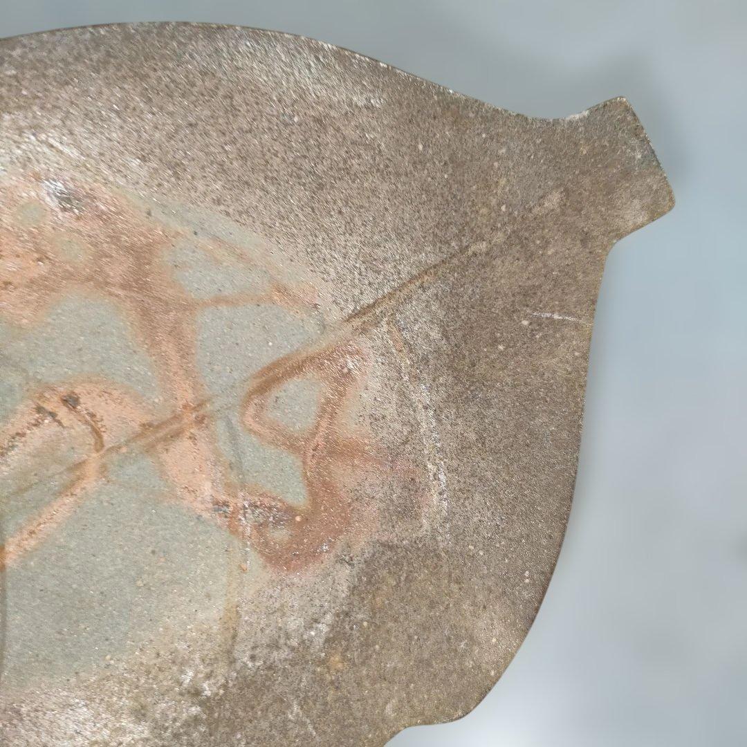 A1342-3/備前焼/閑谷窯/目澤孝 作/備前葉形皿5客/共箱/銘々皿/飾皿/