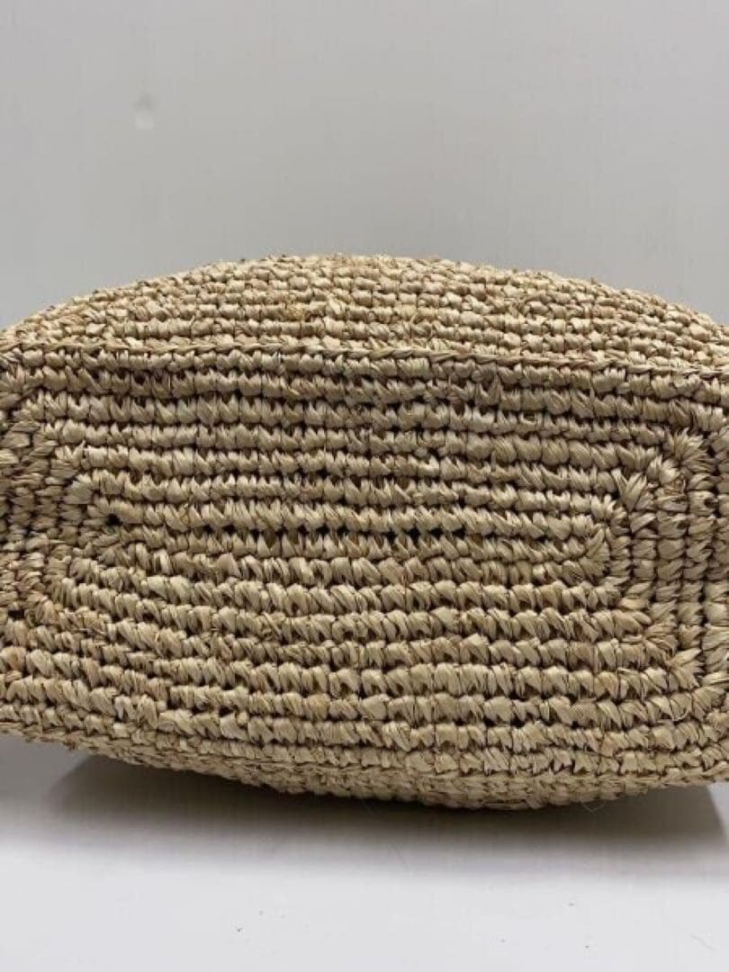 ストロー素材 トート型ハンドバッグ　ヴィオラドーロ　ゴールド