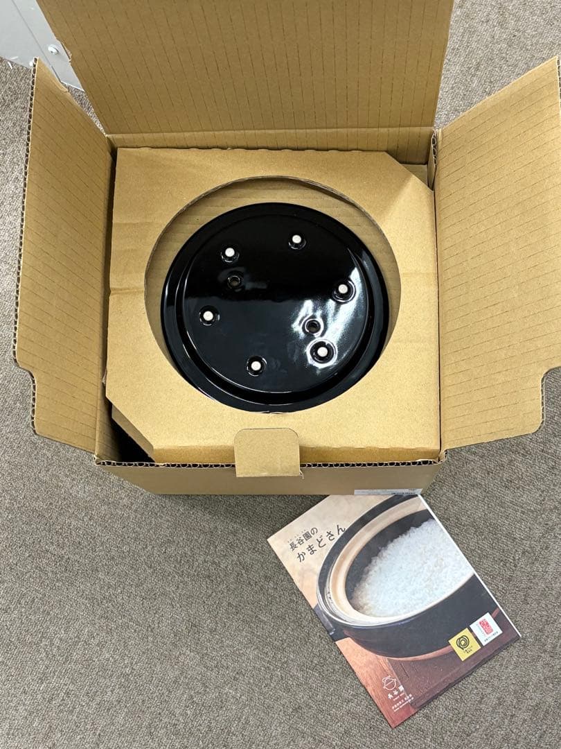 【新品未使用】長谷園 かまどさん四合炊き ACT-04 土鍋 純正品 レシピ付き