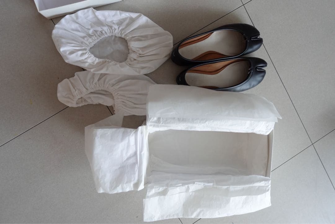 マルジェラ　足袋ブーツ　黒　パンプス　バレーシューズ