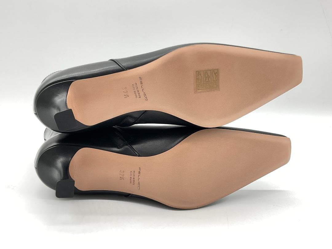 【未使用】PELLICO DAMA サイドジップヒールレザーブーツ 37.5