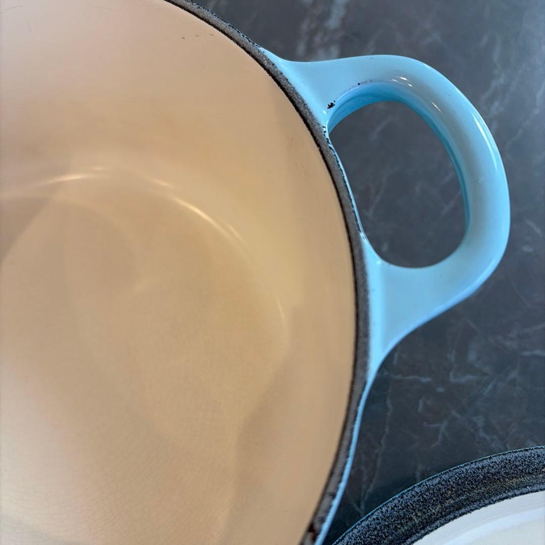 LE CREUSET 水色 両手鍋 18センチ