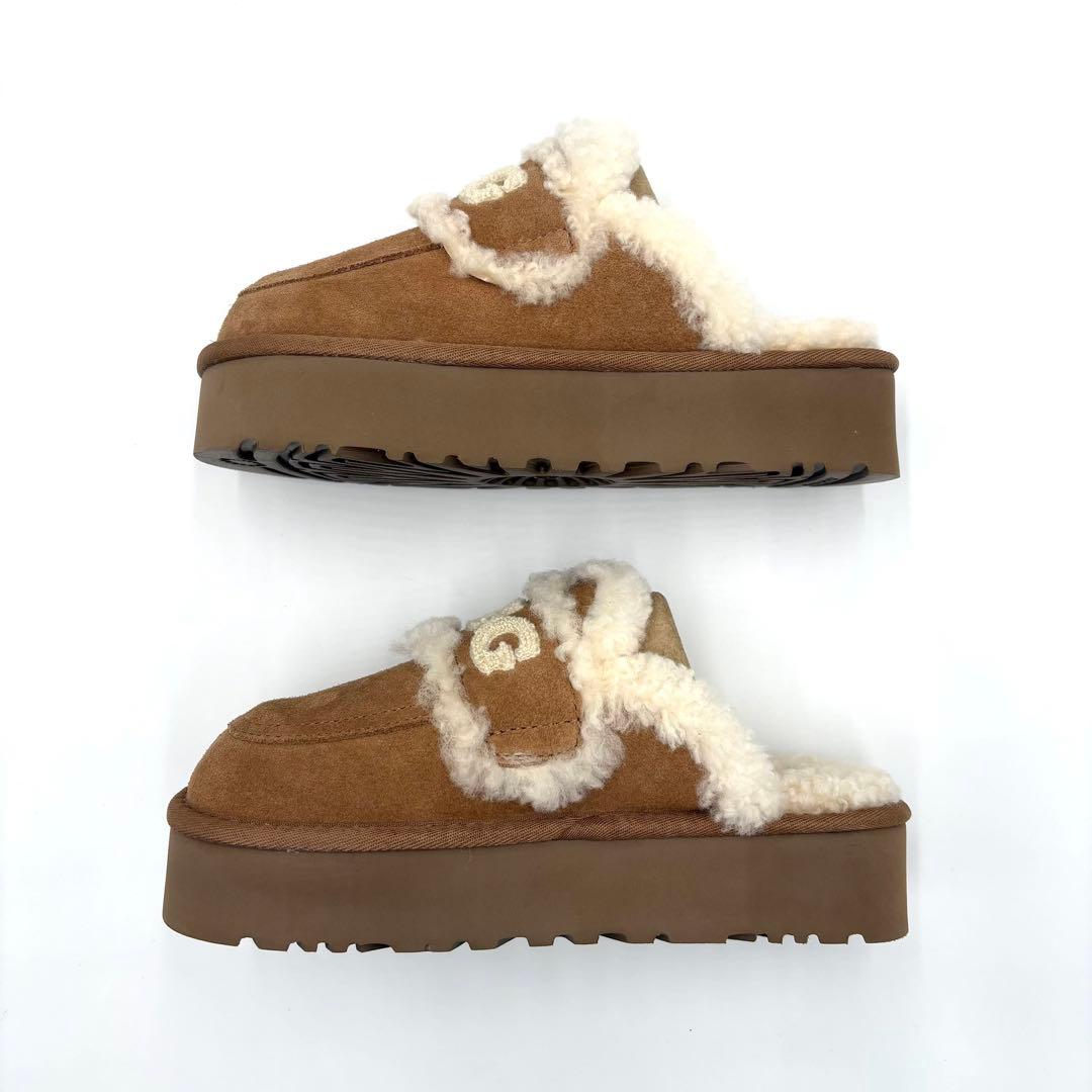 新品未使用✨️UGG アグ 厚底 ファーサンダル もこもこ スリッパ 23cm