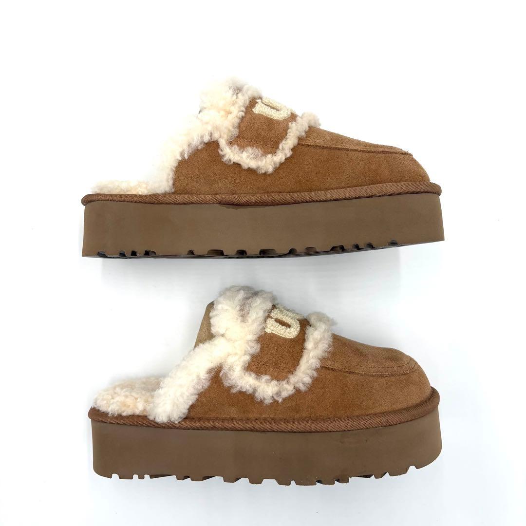 新品未使用✨️UGG アグ 厚底 ファーサンダル もこもこ スリッパ 23cm