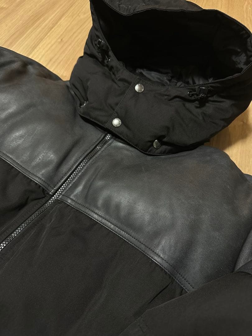 ジャケット・アウター supreme Leather Yoke Puffer Jacket XXL