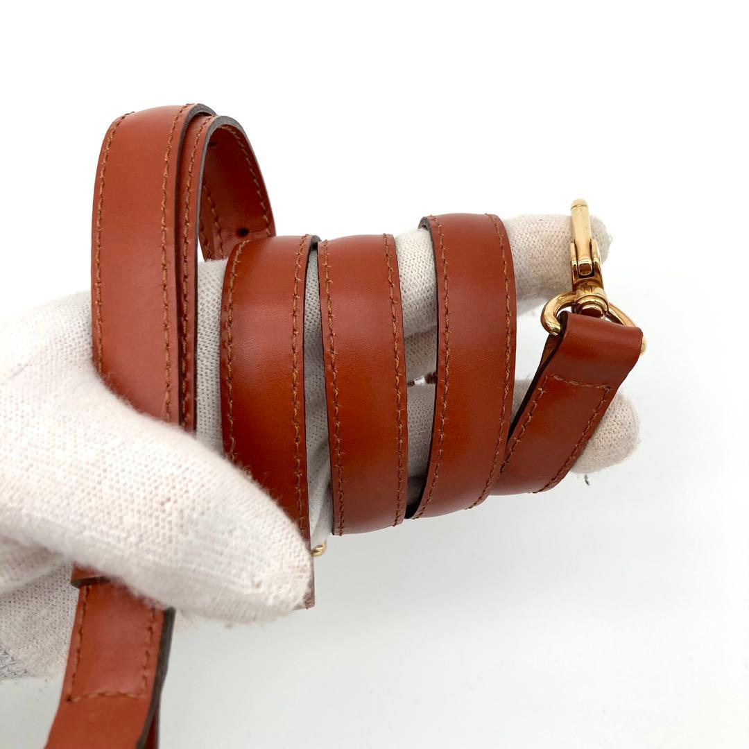 美品 ルイヴィトン ショルダーストラップ ベルト 肩紐 エピ レザー 赤茶 本革