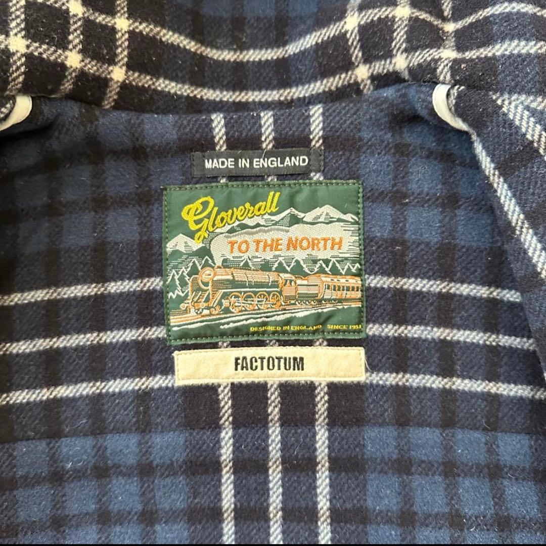 【美品】グローバーオール ダッフルコート ネイビー イングランド製　英国製　別注