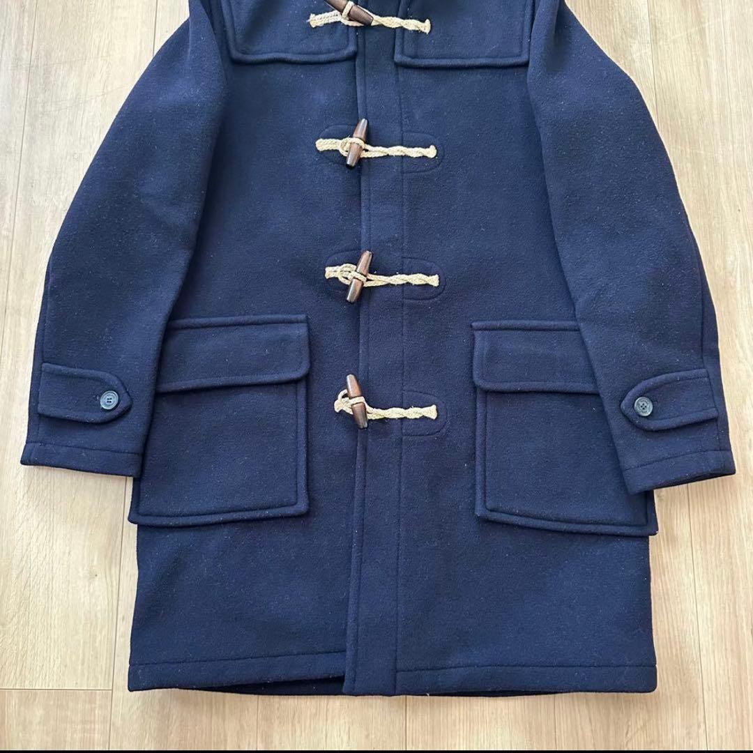 【美品】グローバーオール ダッフルコート ネイビー イングランド製　英国製　別注