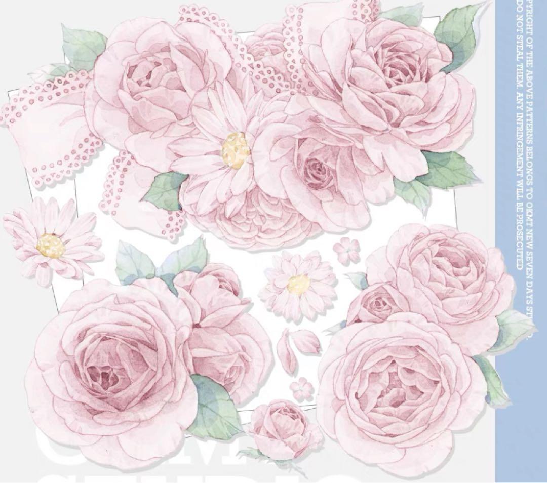 新品　椿山漫粉　PET貝殻光マスキングテープ　マステ