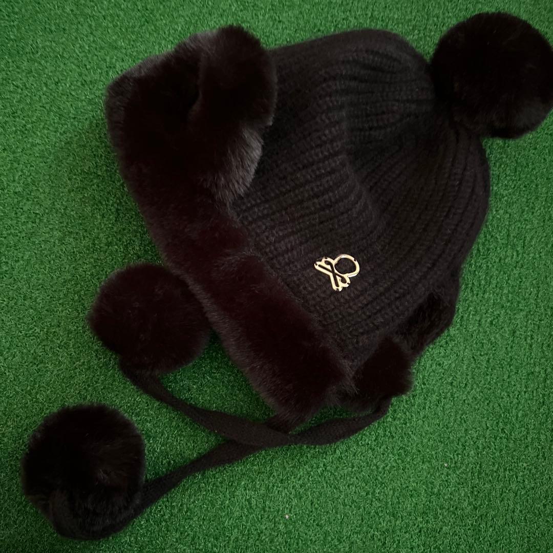 週末につき、お値下げ。マークアンドロナ ネコ耳ニット帽