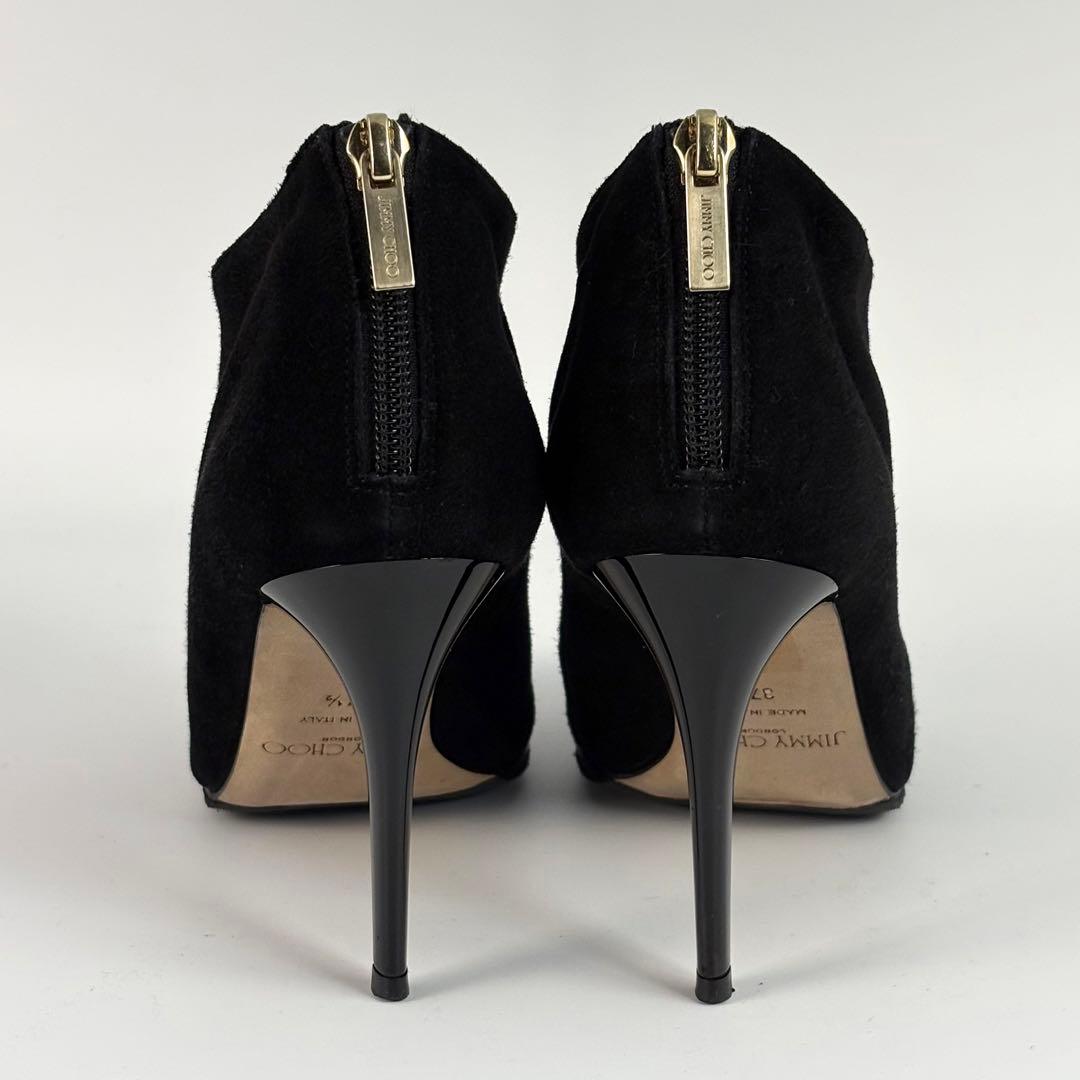 ジミーチュウ ブーティー ショートブーツ ハイヒール スエード ブラック ジップ