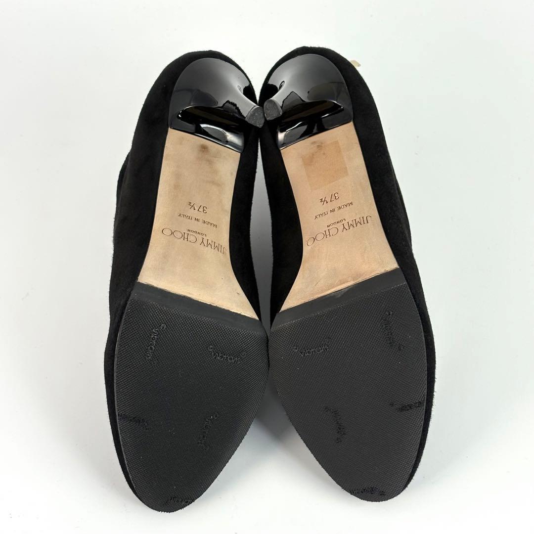 ジミーチュウ ブーティー ショートブーツ ハイヒール スエード ブラック ジップ