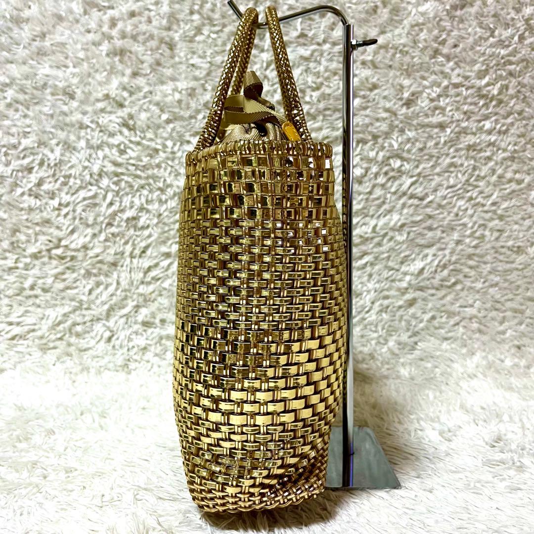 ✨美品✨アンテプリマ イントレッチオ ハンドバッグ ゴールド インナーバッグ