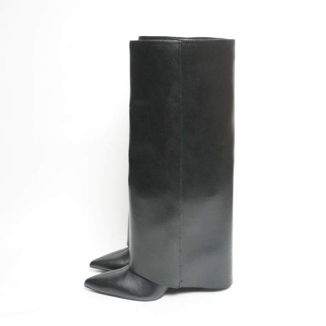 【新品未使用タグ付き】ZARA ザラ ハイヒールゲーターブーツ 23 eu35