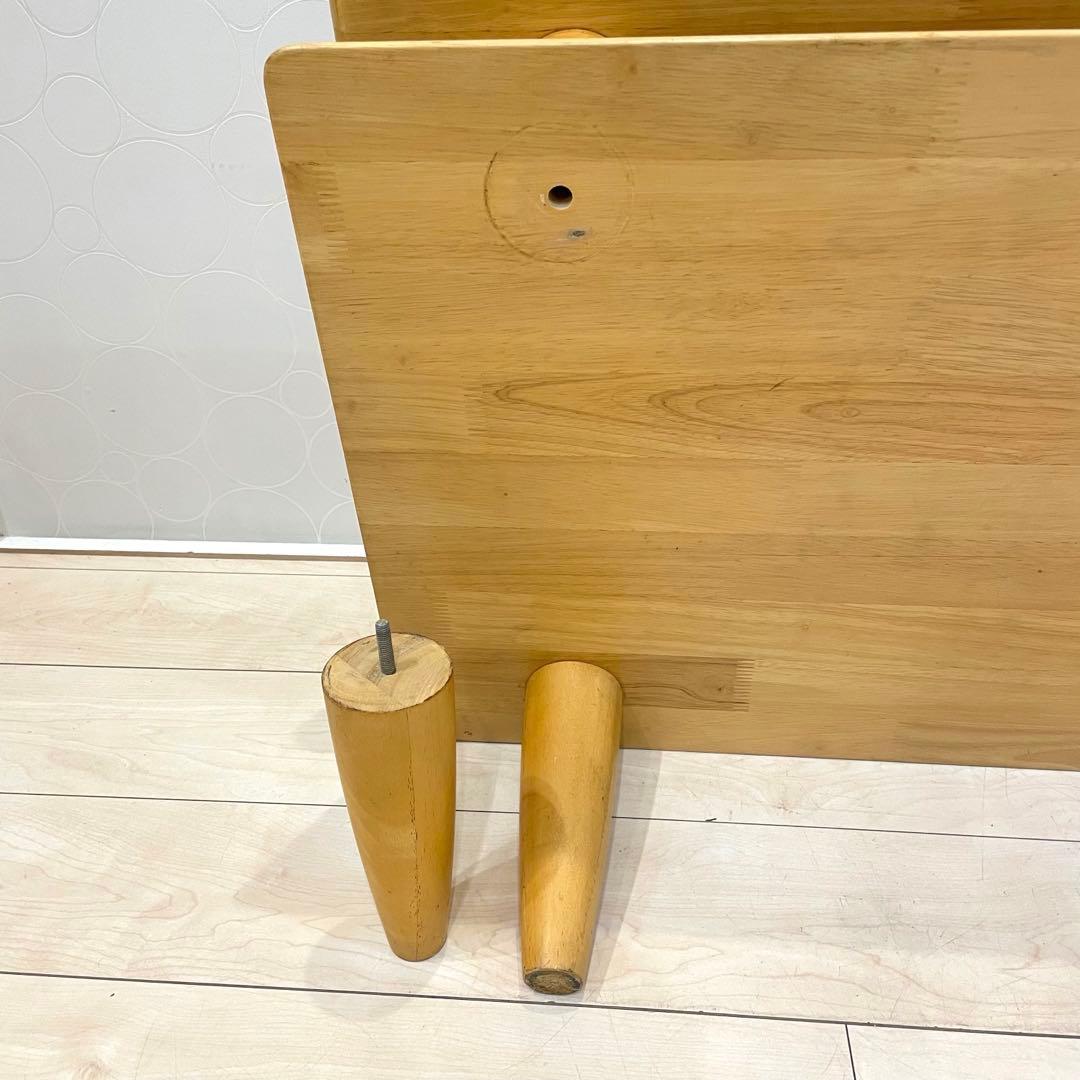 タイル天板 木製ローテーブル 棚付き ナチュラル 北欧風 ミッドセンチュリー