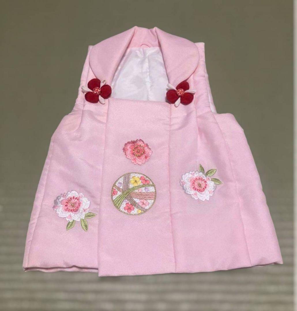 京都花ひめ　七五三　三歳　被布　着物セット 足袋 髪飾り　フルセット　女の子