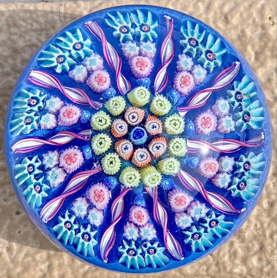 パースシャー　ガラスペーパーウェイト　文鎮　置物　ミルフィオリ　スコットランド製