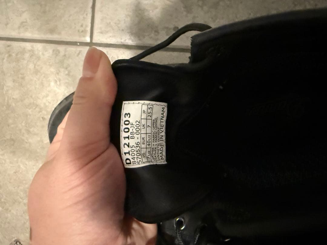 防水ハイカットワークブーツ 黒