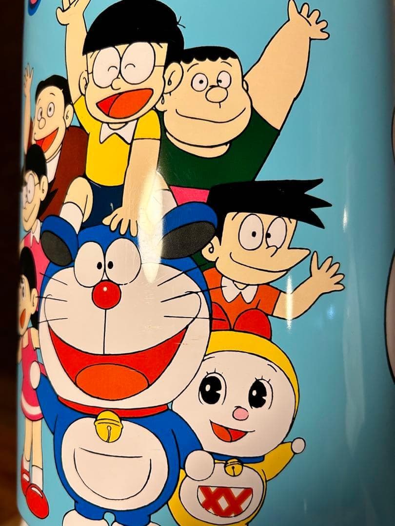 【非売品】ドラえもん　ペール缶　ゴミ箱　ブリキ缶　レア レトロ　限定