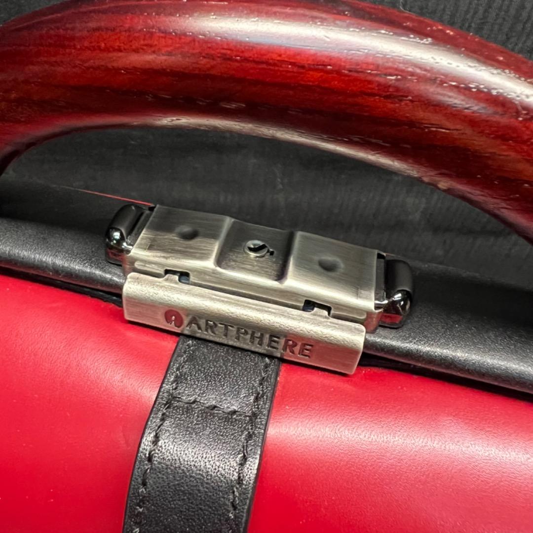 〇Aa右1013 アートフィアー バッグ 赤 ダレスバッグ 箱付