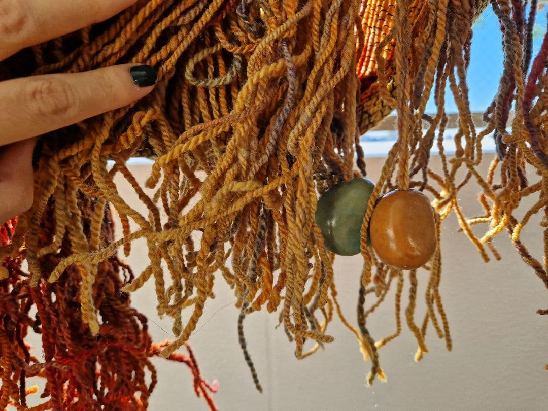 アースカラー ウールの織物