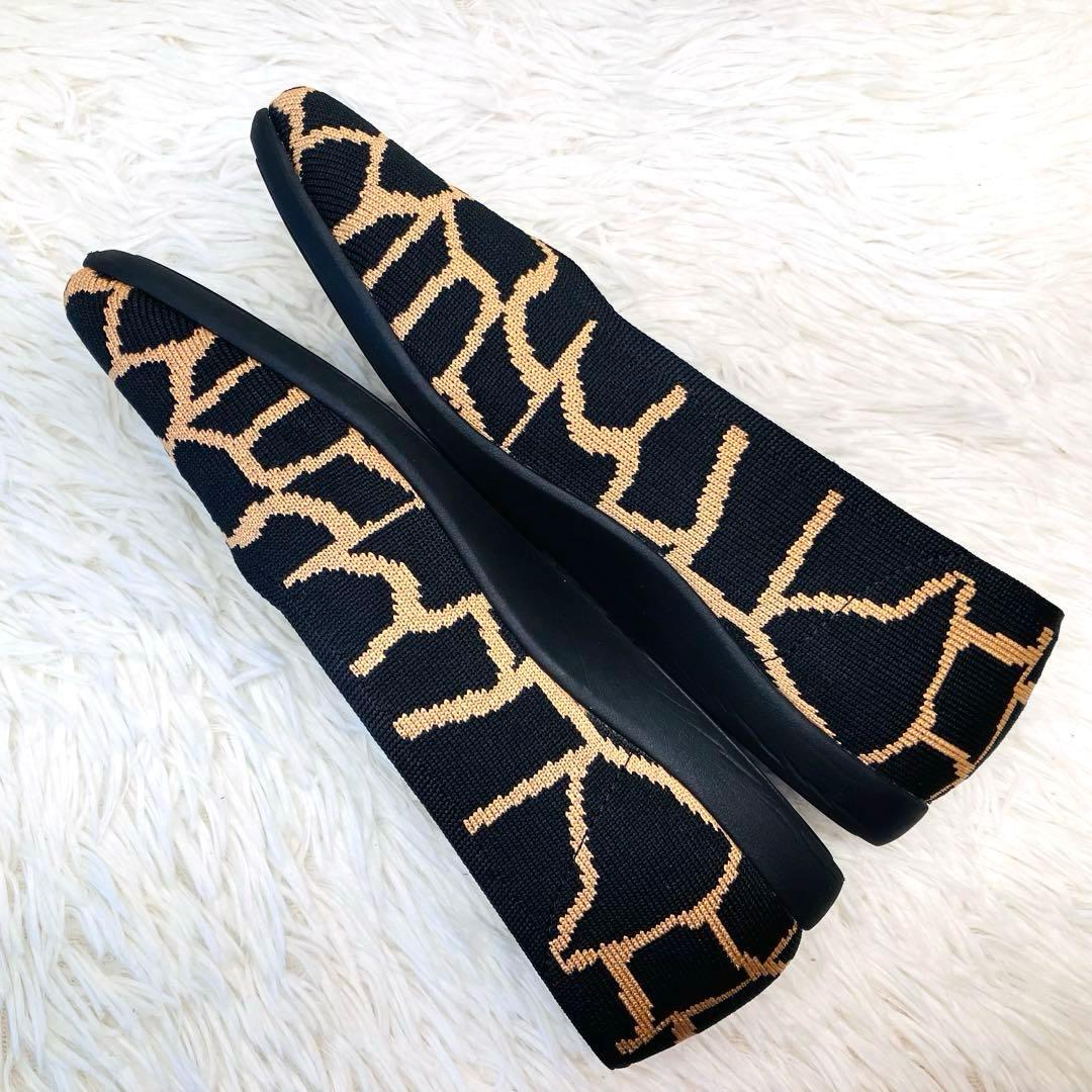 【極美品】希少VIVAIA 38 キリン柄 スクエアトゥ　シュークリップタッセル