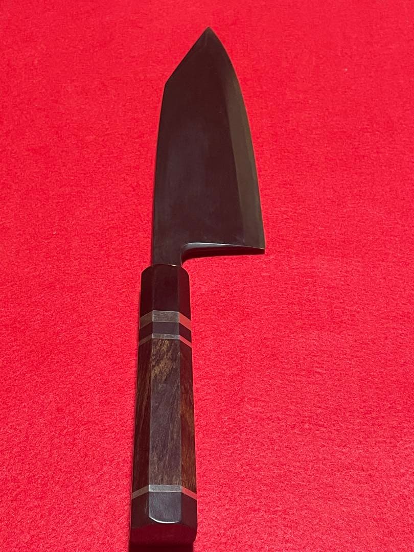 希少　黒刀　青鋼　切付　8寸出刃