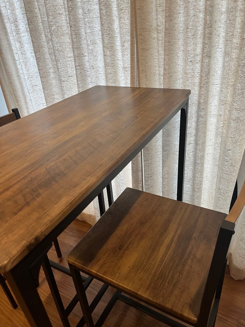 【ろーたす】ドイツ社製ハイカウンターテーブル チェア３点セット