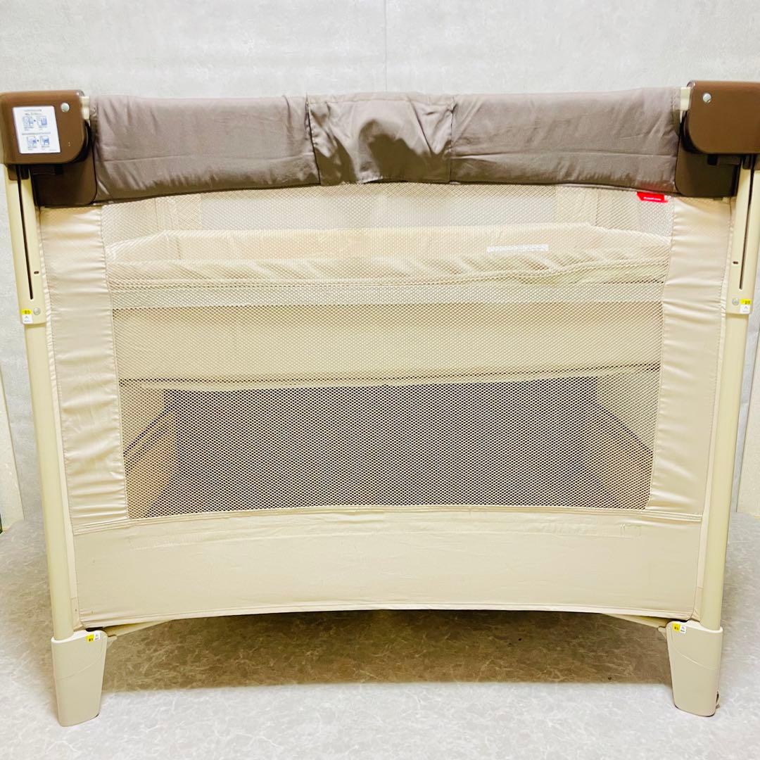 アップリカ ココネルエアー ポータブル ベビーベッド ココアブラウン 66047