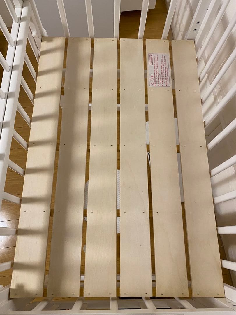 【aki】ベビーベッド 大和屋 ノモック Wドア　ハイ ミニ ホワイト