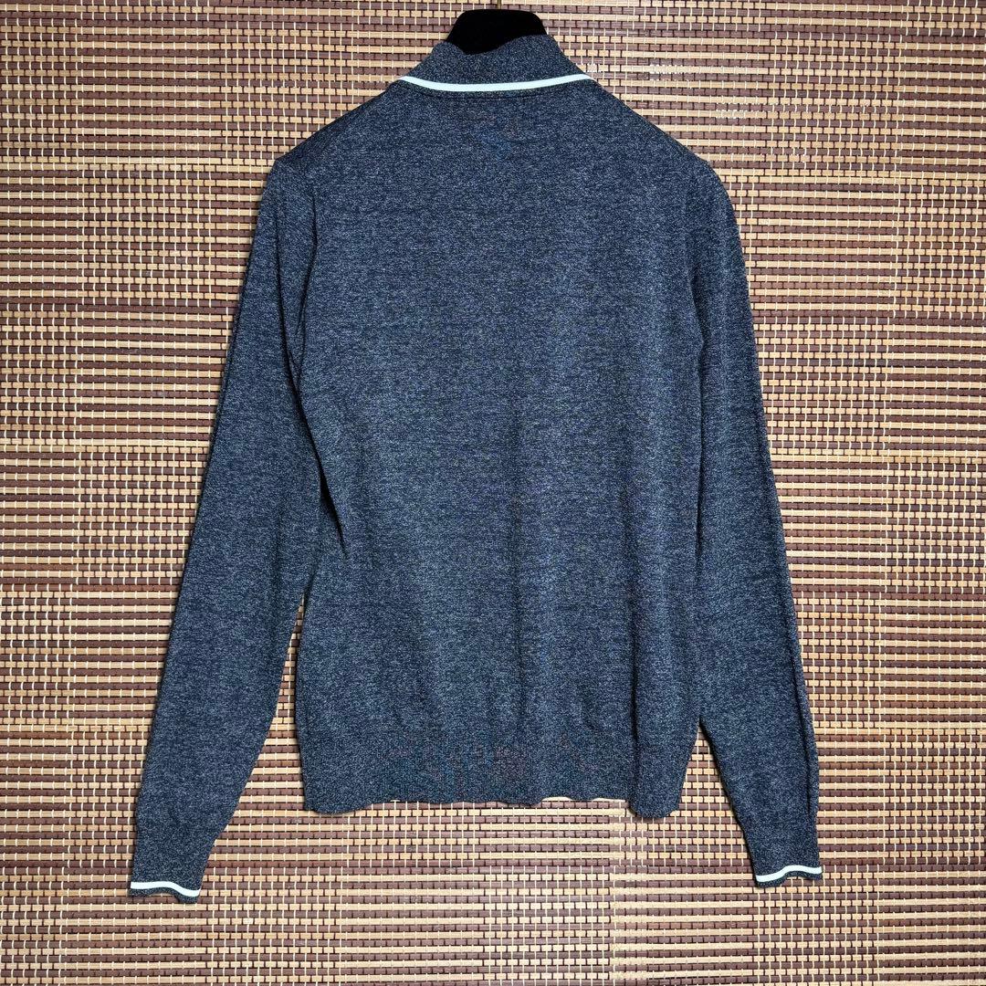 美品【Heal Creekヒールクリーク】ライン長袖ニットポロ 40