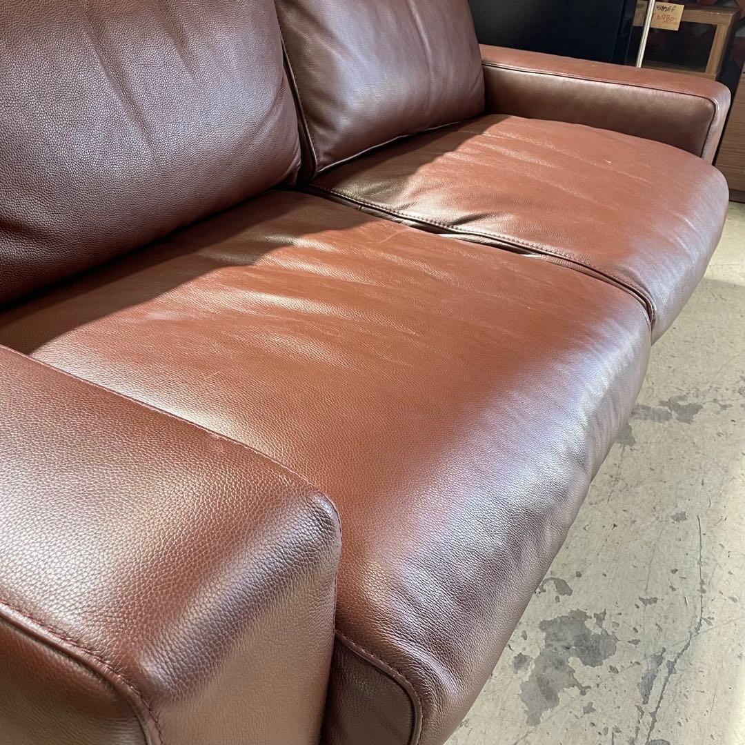 MUJI 無印良品⭐️革張り フェザー　2.5シーターソファー