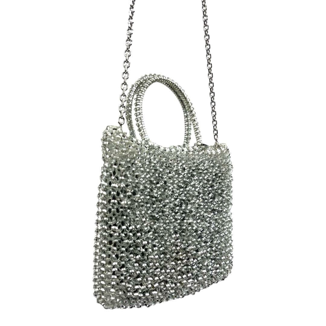 美品　ANTEPRIMA　スタンダードミニアトゥーラ　インナーバッグ　シルバー