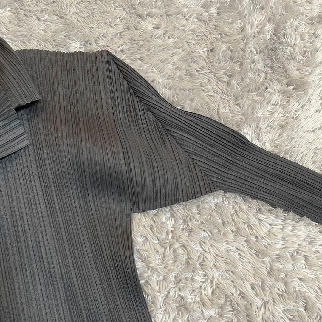 イッセイミヤケ PLEATS PLEASE 　チャコールグレー　日本製　3