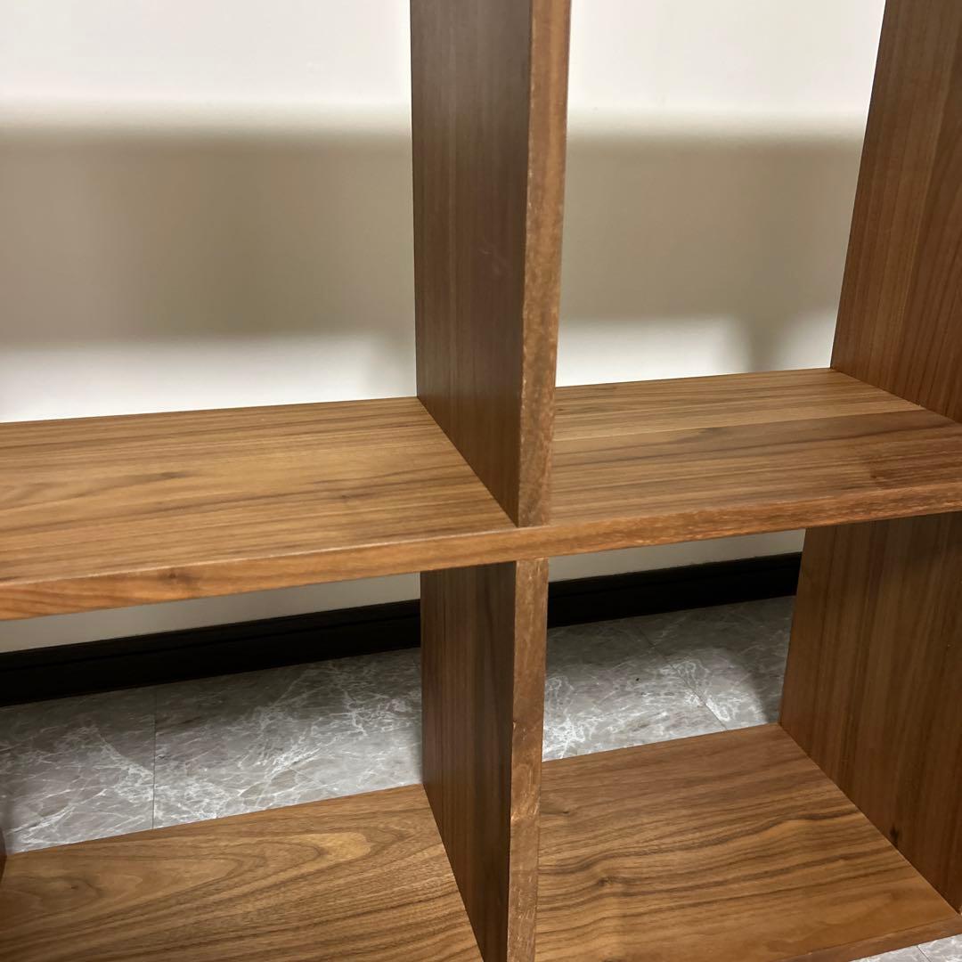 無印良品　スタッキングシェルフ　ウォールナット材　5段×2列　美品