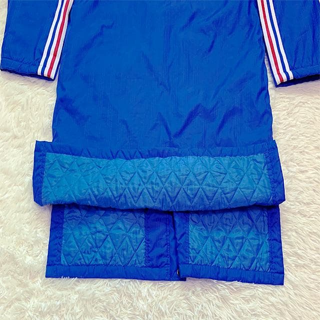 極美品✨️ビッグロゴ✨️adidas ベンチコート L トリコロール ロング丈