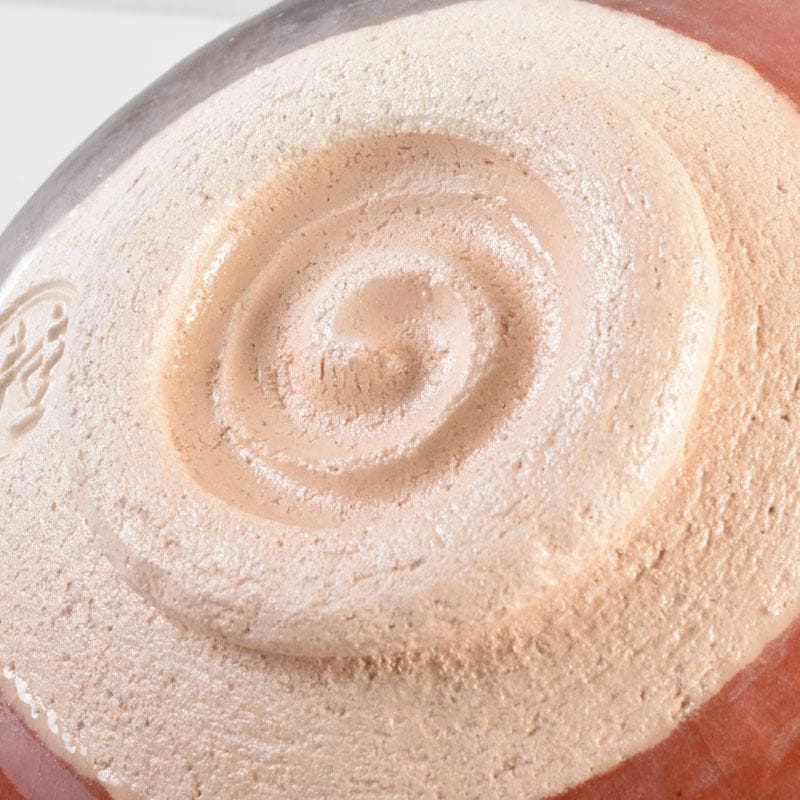 茶道具　京焼　桂窯　伊東桂楽造　赤茶碗　共布　前大徳　西垣大道極め箱　C9222