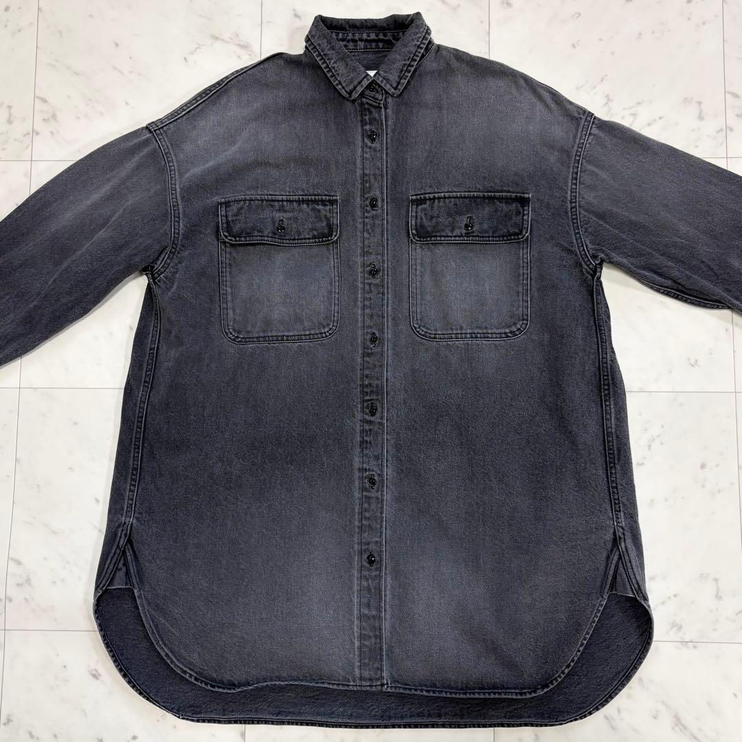 極美品✨ガリャルダガランテ　デニムオーバーシャツ　ブラック デニムシャツ　黒