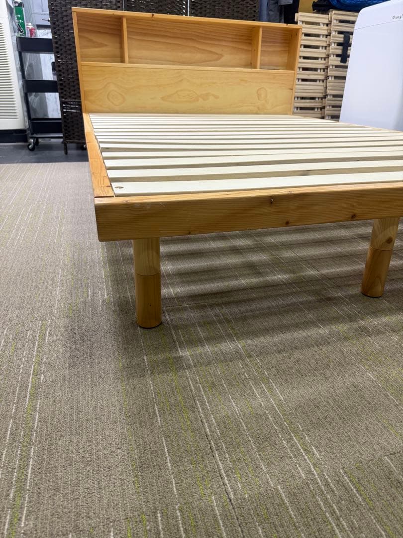 【洗浄消毒作業済】モダンデコ　ダブルサイズ　すのこベッド　フレーム