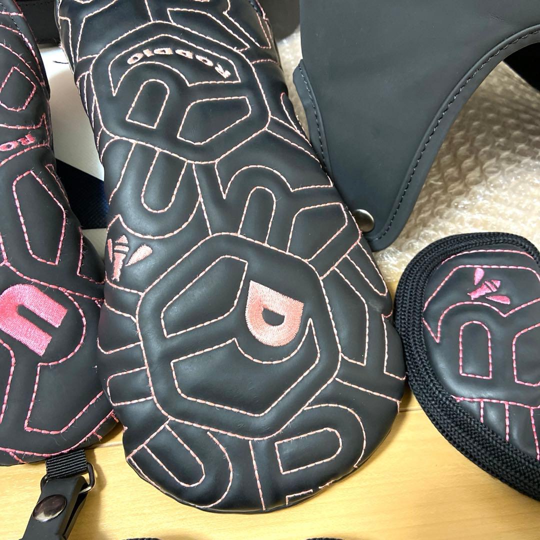RODDIO キャディバッグ＋ヘッドカバー　黒/ピンク　中古　現状お渡し