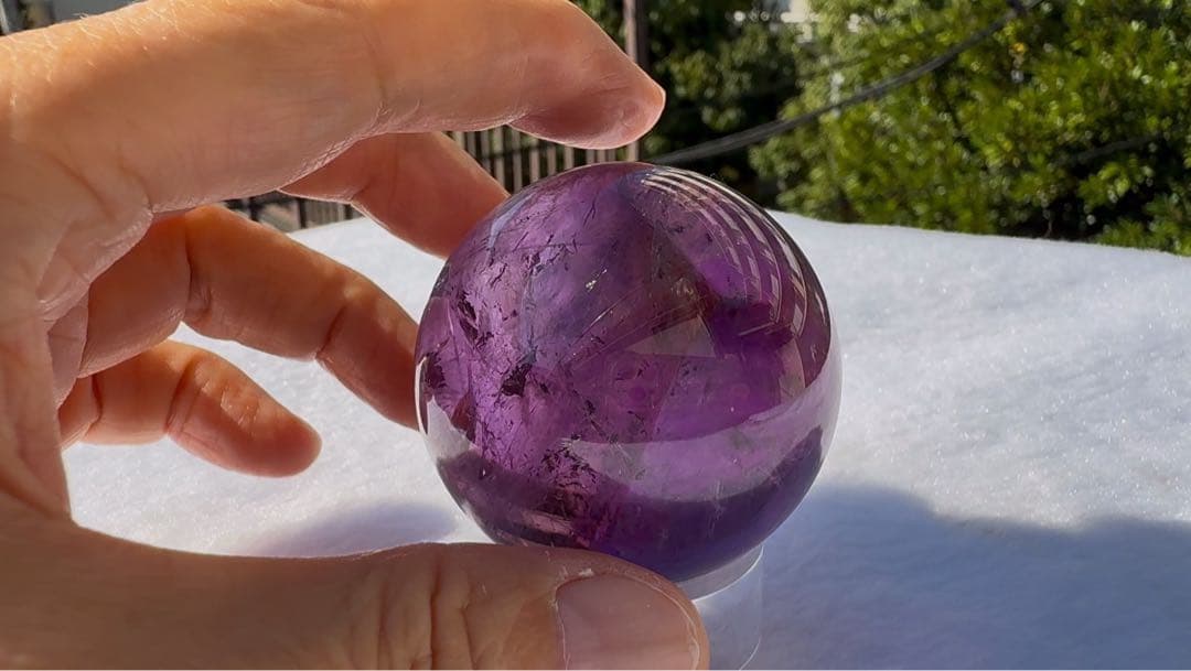 トラピッチェアメジスト(アメトリン)48mm丸玉