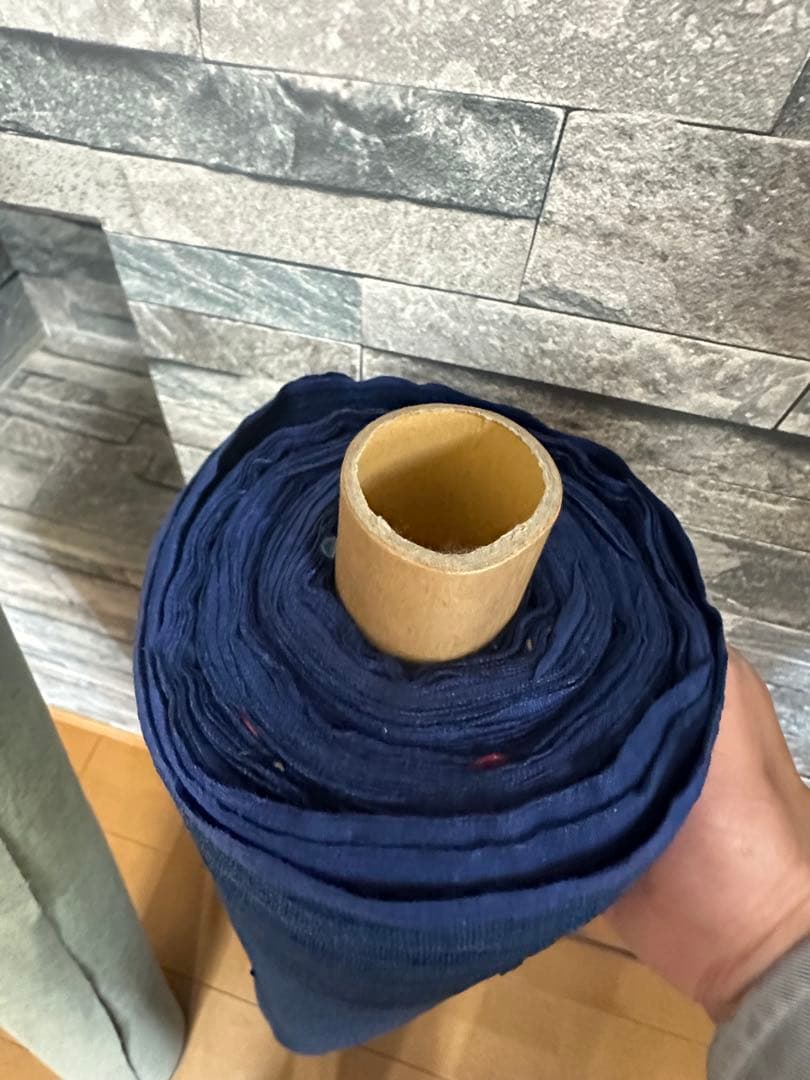 デニム反物　デニム元反　布　リメイクや裁縫などに！！デニム生地 ロール　ネイビー