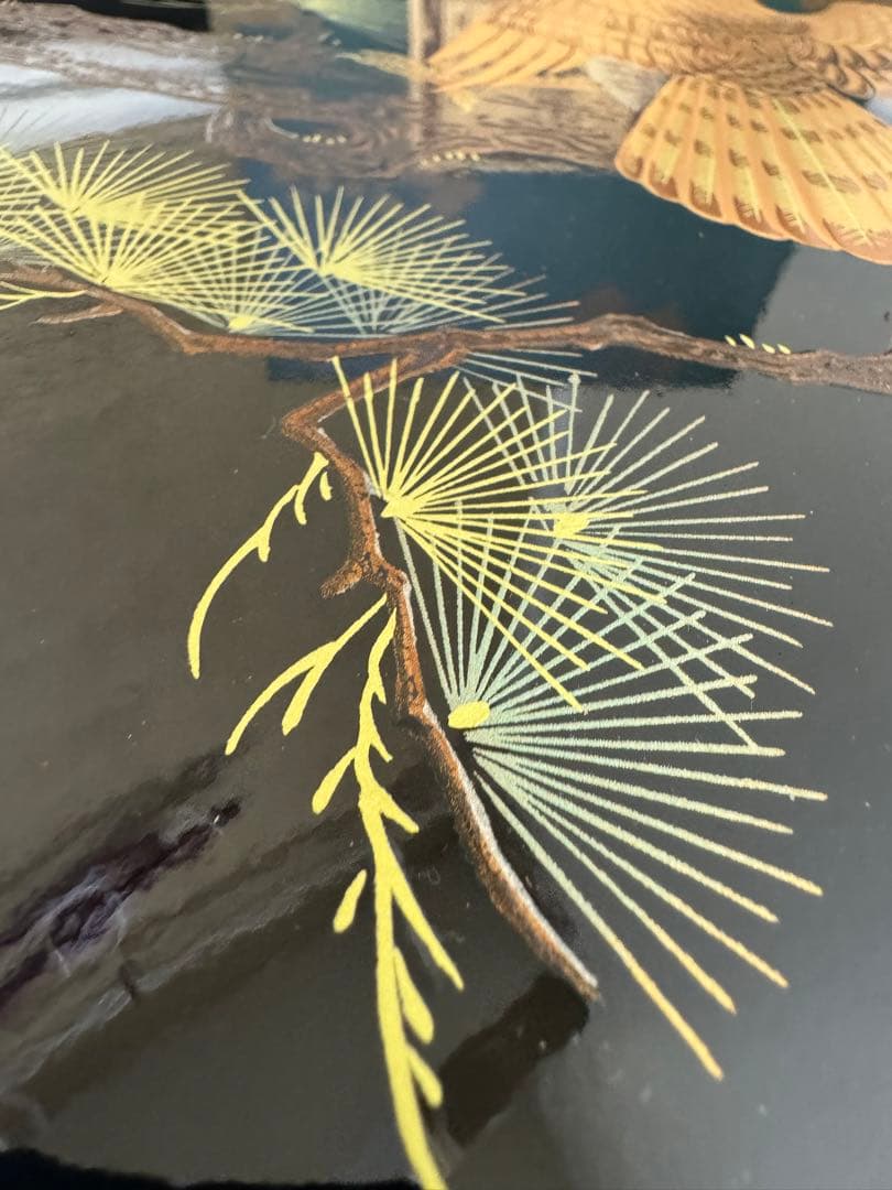 【極美品】橋本漆芸 本蒔絵 漆器 文箱 高級伝統工芸品　鷹がすごい