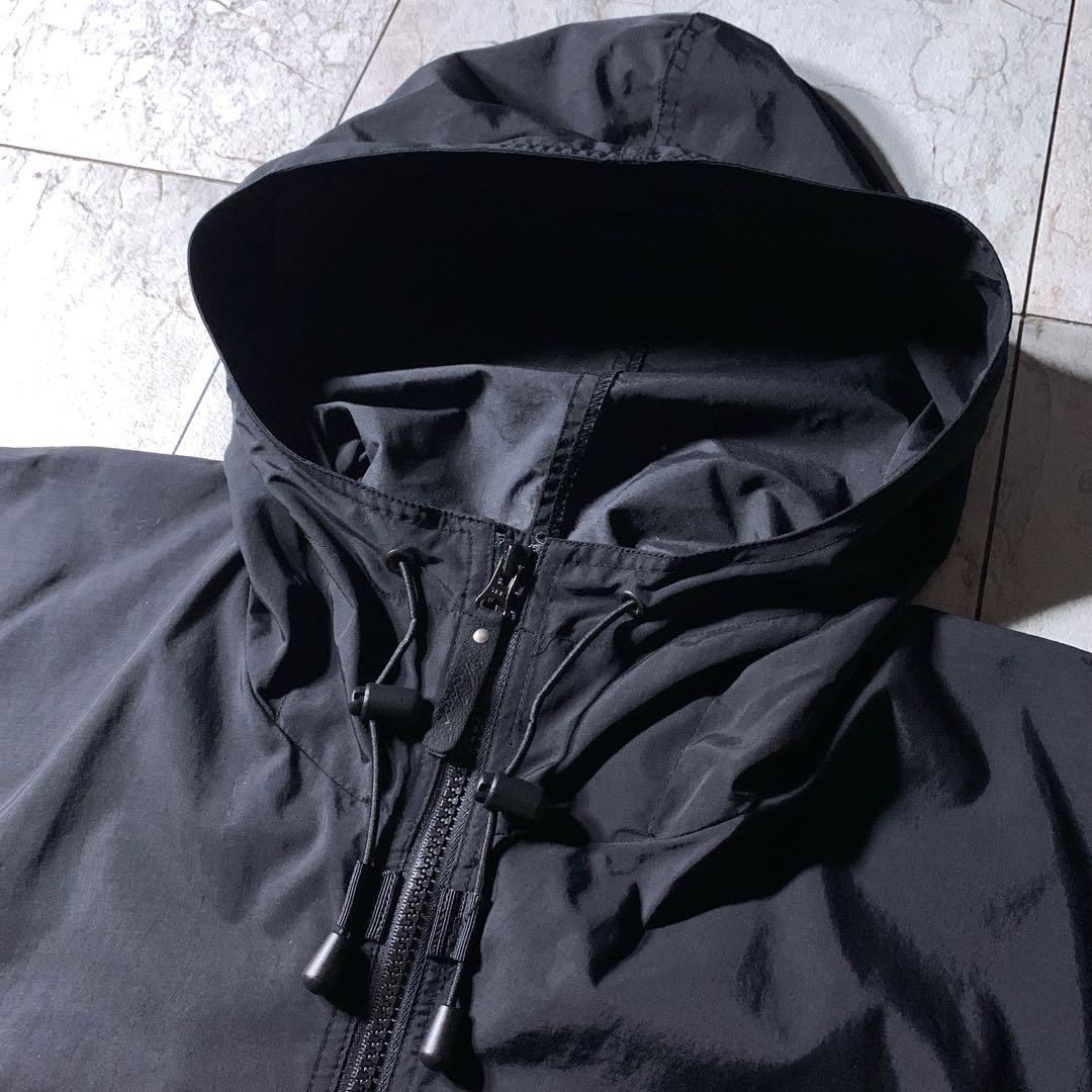 90s 00s WOOLRICH ナイロン アノラックパーカー 黒 ドローコード
