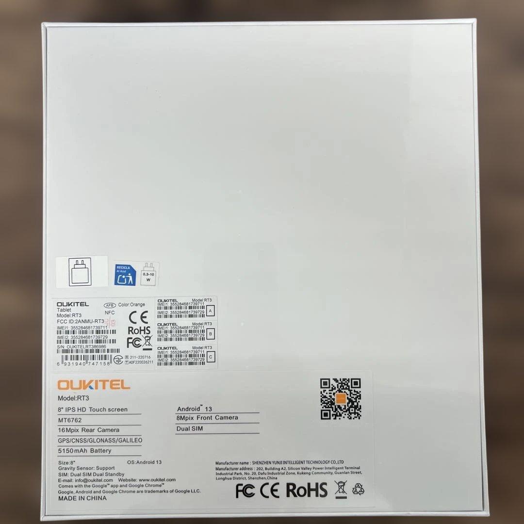 261462 OUKITEL RT3 8インチ Androidタブレット