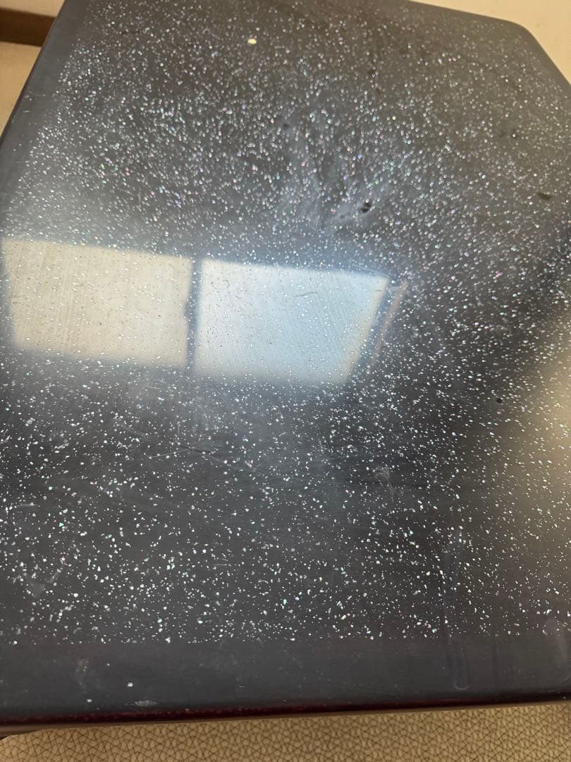 黒いスパークル仕上げセンターテーブル