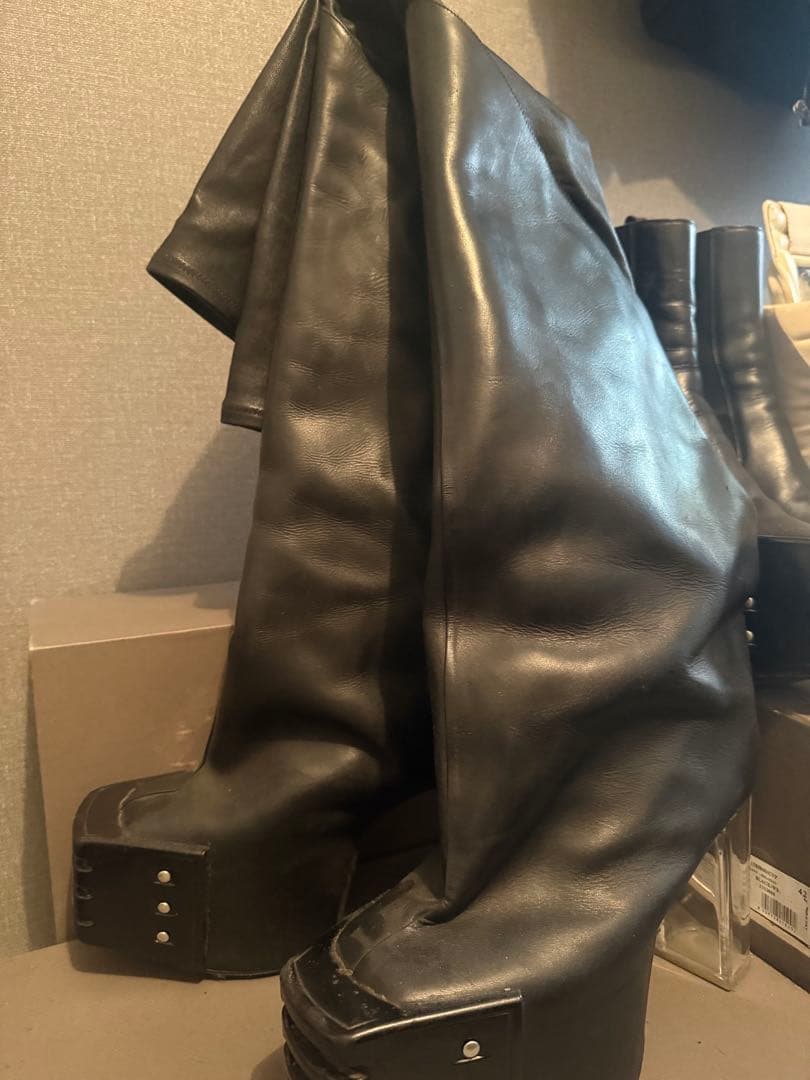 靴 Rick Owens Oblique kiss boots 41