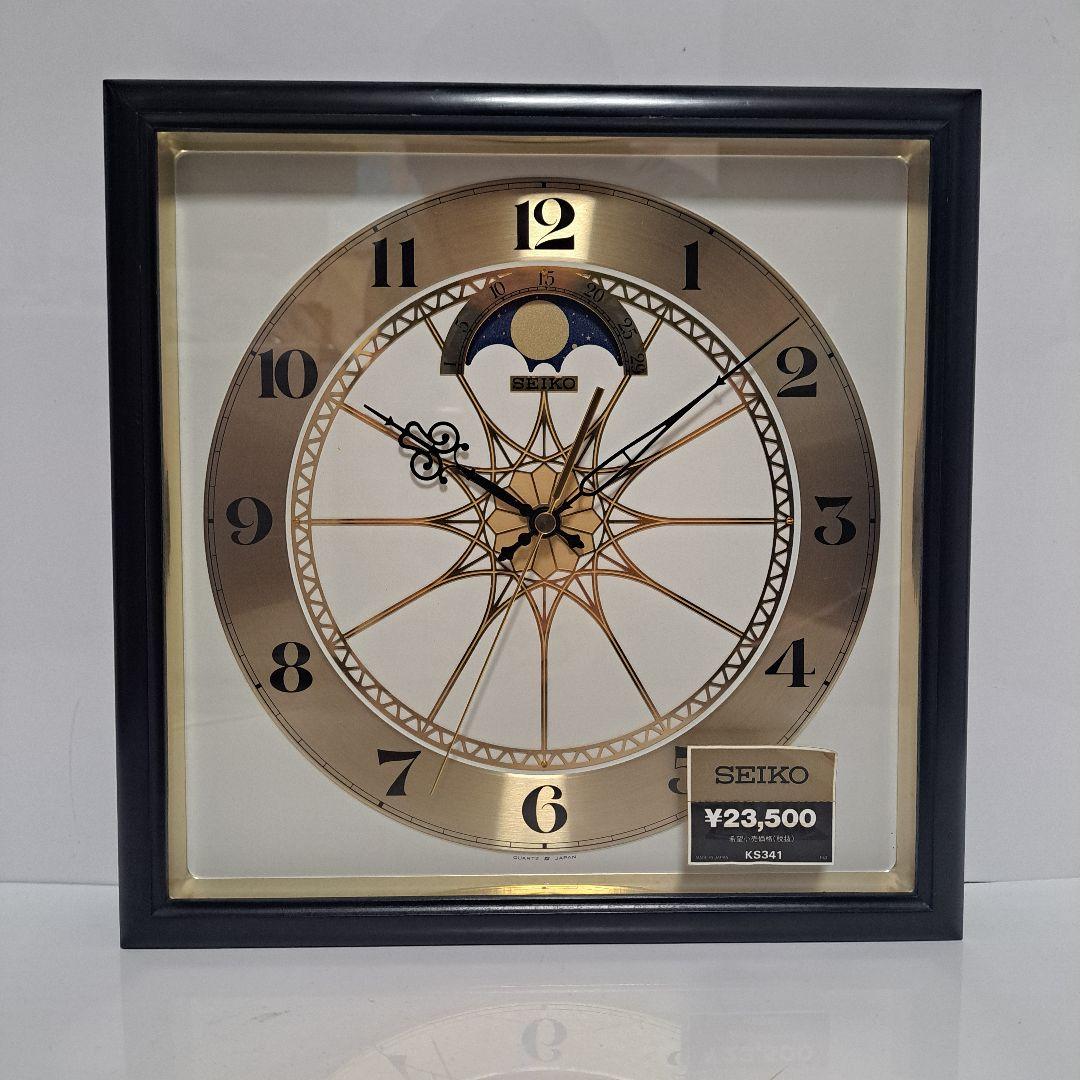 希少　SEIKO　セイコー　ムーンフェイズ　掛時計　柱時計　木枠